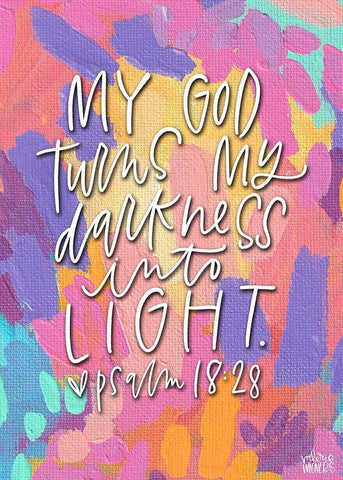 My God White Modern Wood Framed Art Print with Double Matting by Wieners, Valerie