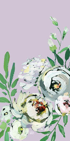 Floral Bloom Black Ornate Wood Framed Art Print with Double Matting by Wieners, Valerie