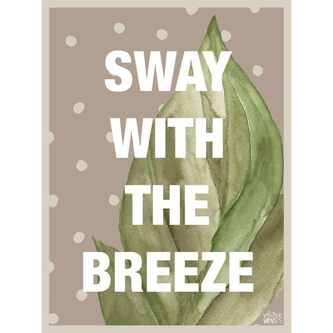 Sway White Modern Wood Framed Art Print by Wieners, Valerie
