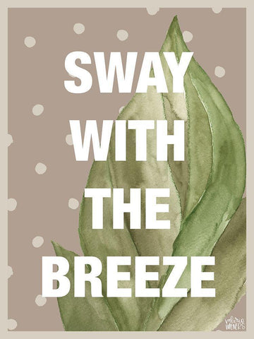 Sway White Modern Wood Framed Art Print with Double Matting by Wieners, Valerie