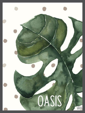 Oasis White Modern Wood Framed Art Print with Double Matting by Wieners, Valerie