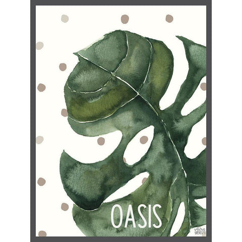 Oasis Black Modern Wood Framed Art Print with Double Matting by Wieners, Valerie