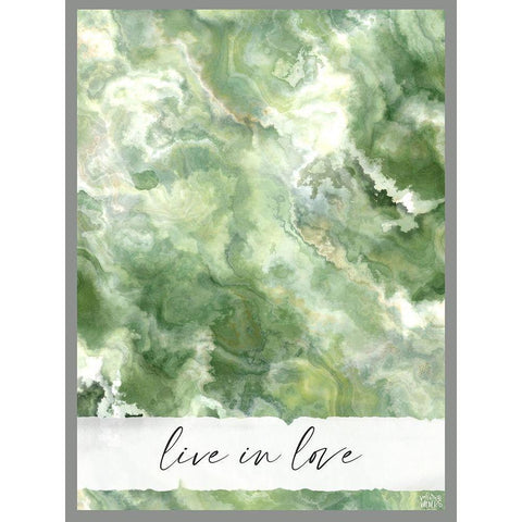 Live in Love White Modern Wood Framed Art Print by Wieners, Valerie