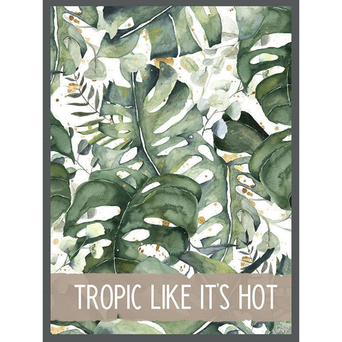 Tropic Black Modern Wood Framed Art Print with Double Matting by Wieners, Valerie