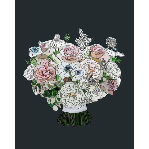 Floral I Gold Ornate Wood Framed Art Print with Double Matting by Wieners, Valerie