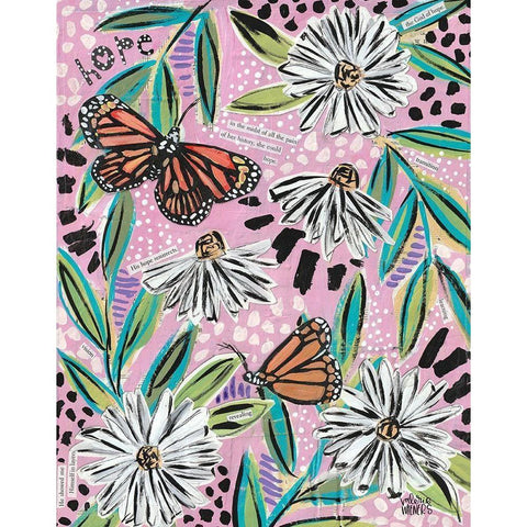 A Hope Black Modern Wood Framed Art Print by Wieners, Valerie