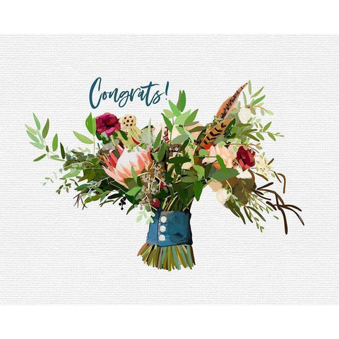 Congrats   Black Modern Wood Framed Art Print by Wieners, Valerie