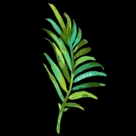 Palm Black Modern Wood Framed Art Print by Wieners, Valerie