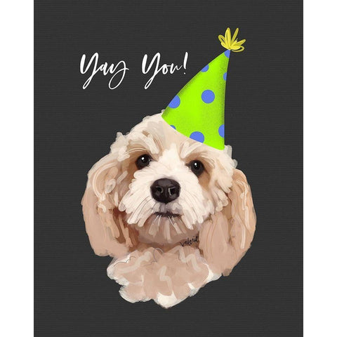 Yay You Gold Ornate Wood Framed Art Print with Double Matting by Wieners, Valerie