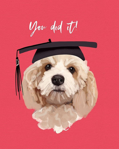 You Did It White Modern Wood Framed Art Print with Double Matting by Wieners, Valerie