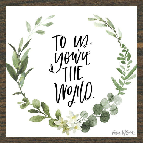 To Us White Modern Wood Framed Art Print with Double Matting by Wieners, Valerie