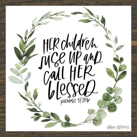 Her Children II Black Ornate Wood Framed Art Print with Double Matting by Wieners, Valerie