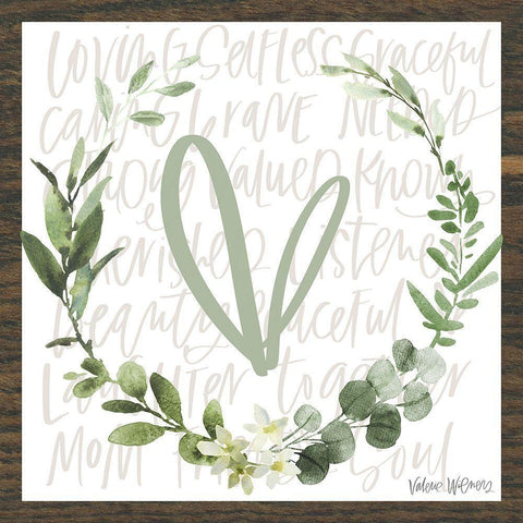 Heart White Modern Wood Framed Art Print by Wieners, Valerie