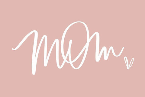 Mom White Modern Wood Framed Art Print with Double Matting by Wieners, Valerie