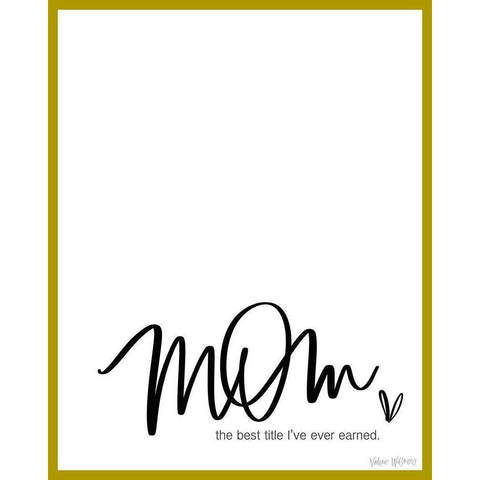 Mom Gold Black Modern Wood Framed Art Print by Wieners, Valerie