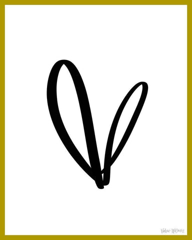 Heart of Gold White Modern Wood Framed Art Print with Double Matting by Wieners, Valerie