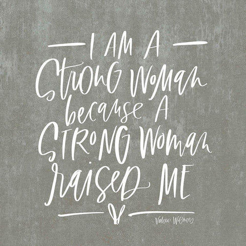 Strong Woman Black Modern Wood Framed Art Print by Wieners, Valerie