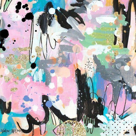 Abstract Polka Dot II White Modern Wood Framed Art Print by Wieners, Valerie