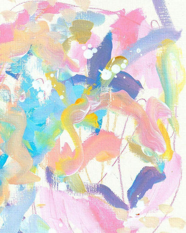 Abstract Color White Modern Wood Framed Art Print with Double Matting by Wieners, Valerie