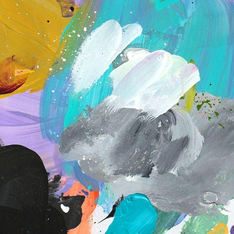 Blue Palette Gold Ornate Wood Framed Art Print with Double Matting by Wieners, Valerie