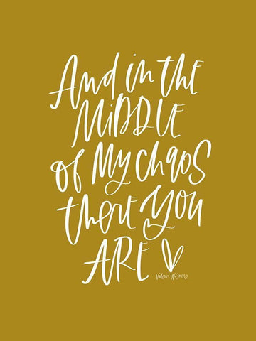 Middle of My Chaos White Modern Wood Framed Art Print with Double Matting by Wieners, Valerie