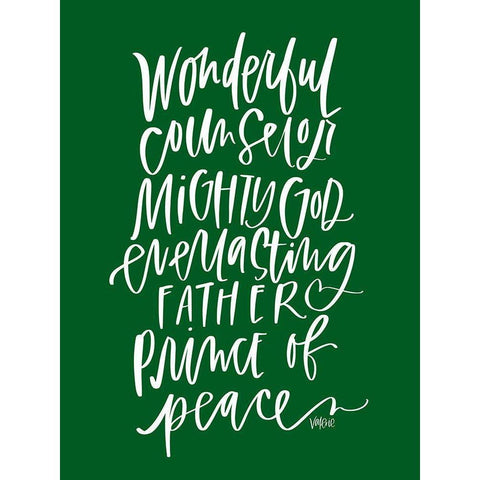 Wonderful Counselor White Modern Wood Framed Art Print by Wieners, Valerie