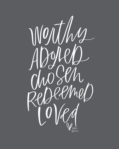 Worthy Adored Black Ornate Wood Framed Art Print with Double Matting by Wieners, Valerie