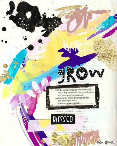 Grow White Modern Wood Framed Art Print with Double Matting by Wieners, Valerie