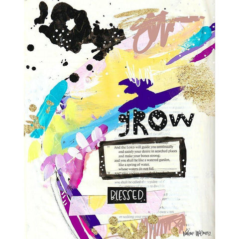 Grow Black Modern Wood Framed Art Print with Double Matting by Wieners, Valerie