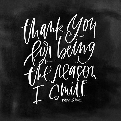 Reason I Smile Black Modern Wood Framed Art Print with Double Matting by Wieners, Valerie