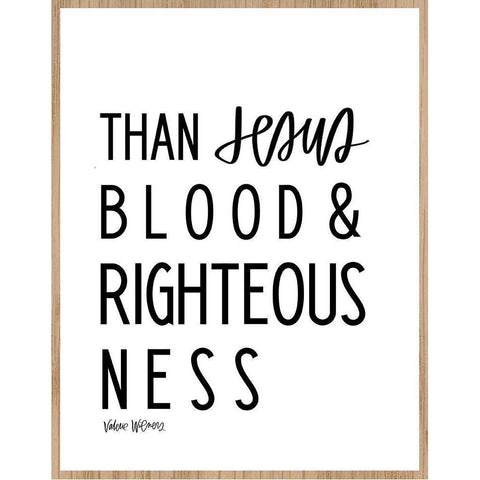 Righteousness Black Modern Wood Framed Art Print by Wieners, Valerie