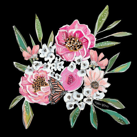 Camelia I Gold Ornate Wood Framed Art Print with Double Matting by Wieners, Valerie