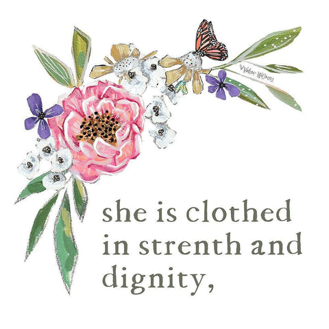 She is Clothed Black Modern Wood Framed Art Print by Wieners, Valerie