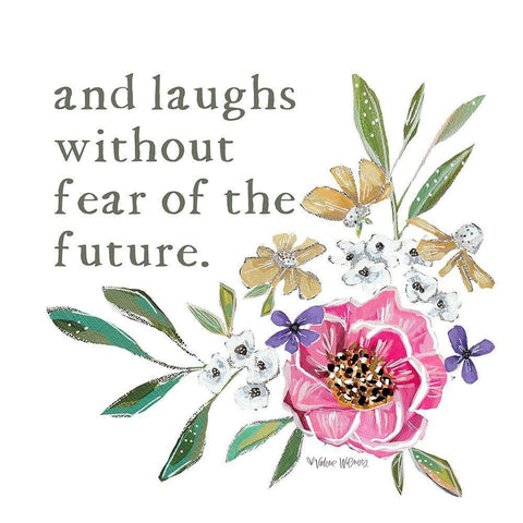 Laughs Without Fear White Modern Wood Framed Art Print with Double Matting by Wieners, Valerie