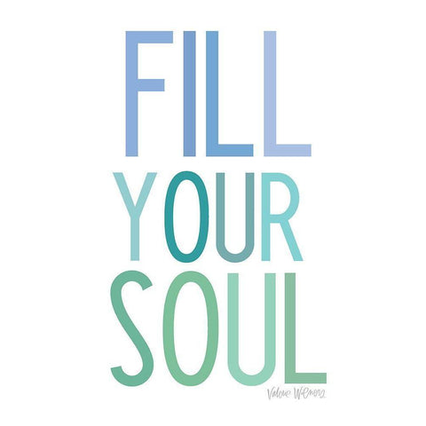 Fill Your Soul Black Modern Wood Framed Art Print with Double Matting by Wieners, Valerie