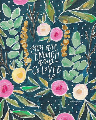 Enough White Modern Wood Framed Art Print with Double Matting by Wieners, Valerie