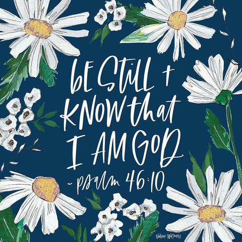 Be Still Black Modern Wood Framed Art Print with Double Matting by Wieners, Valerie