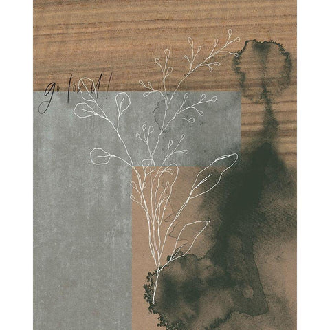 Collage II Black Modern Wood Framed Art Print with Double Matting by Wieners, Valerie