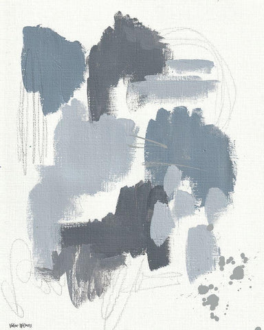 Stormy Weather II Black Ornate Wood Framed Art Print with Double Matting by Wieners, Valerie