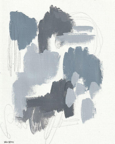 Stormy Weather II Black Ornate Wood Framed Art Print with Double Matting by Wieners, Valerie