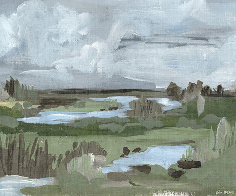 Landscape White Modern Wood Framed Art Print with Double Matting by Wieners, Valerie