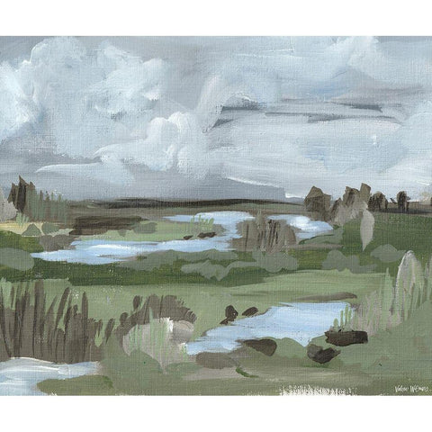 Landscape Black Modern Wood Framed Art Print by Wieners, Valerie