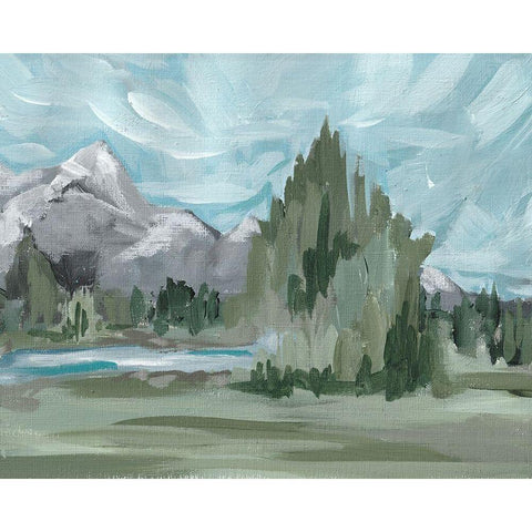 Landscape II Black Modern Wood Framed Art Print with Double Matting by Wieners, Valerie