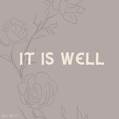 It is Well Black Modern Wood Framed Art Print by Wieners, Valerie