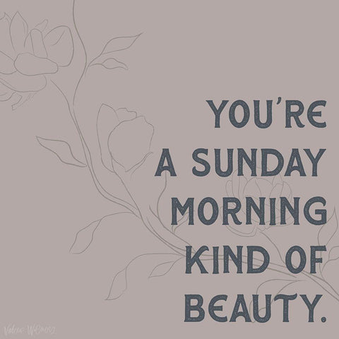 Sunday Morning White Modern Wood Framed Art Print by Wieners, Valerie