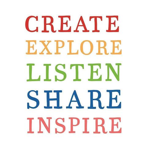 Create White Modern Wood Framed Art Print by Wieners, Valerie