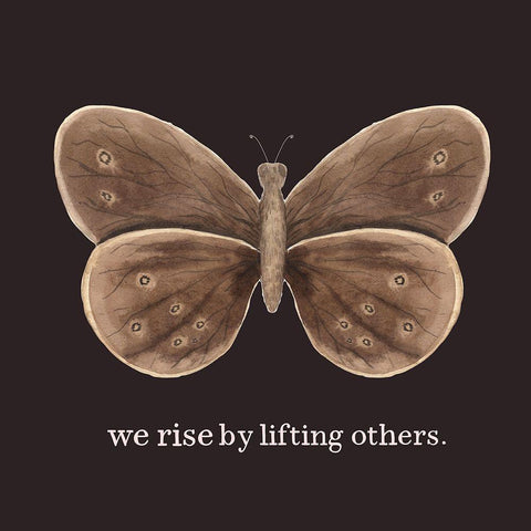 We Rise Black Modern Wood Framed Art Print with Double Matting by Wieners, Valerie