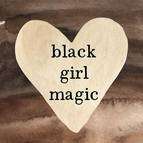 Black Girl Magic Black Modern Wood Framed Art Print with Double Matting by Wieners, Valerie