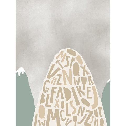 Mountains II White Modern Wood Framed Art Print by Wieners, Valerie