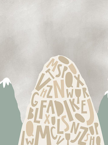 Mountains II White Modern Wood Framed Art Print with Double Matting by Wieners, Valerie